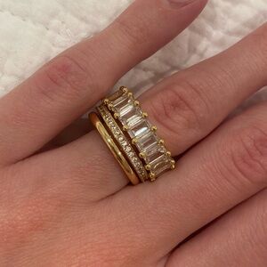 Set of 3 gold plated rings